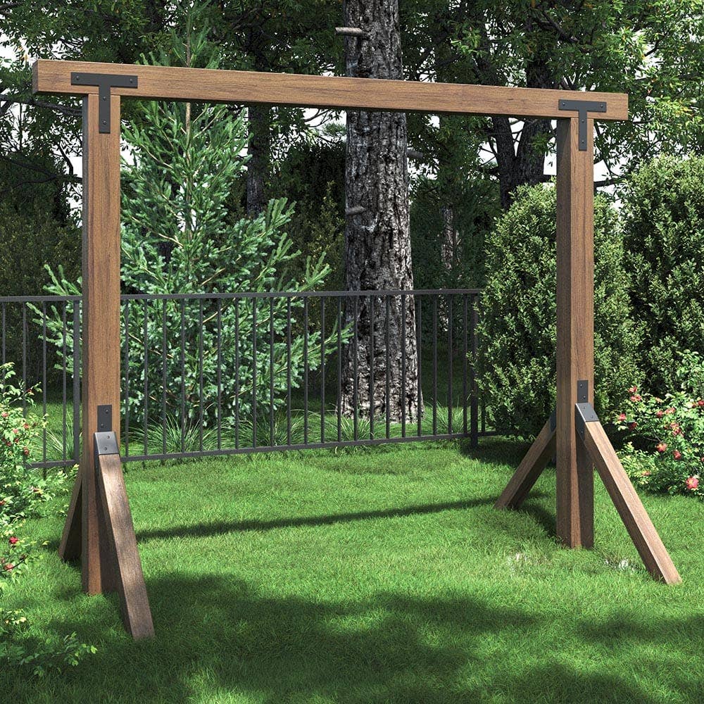 The Porch Swing Company - Wholesale DIY Craft Kit - Amish Casual DIY Heavy Duty Swing Stand With Legs Bracket Hardware Kit (No Wood)0