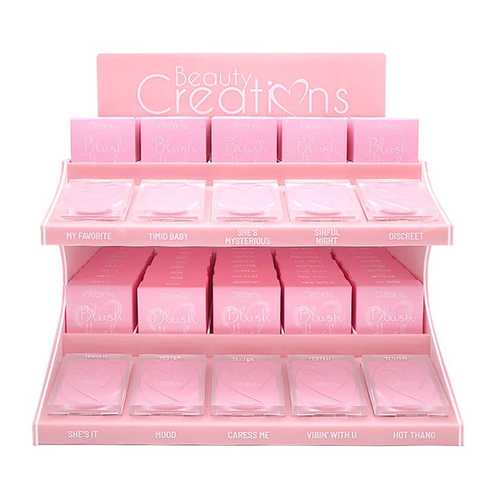 Beauty Creations SBD Blush Hush Display - 48pc and other Purchase Wholesale solidu cosmetics. Free Returns & Net 60 Terms on Faire trending on Faire.