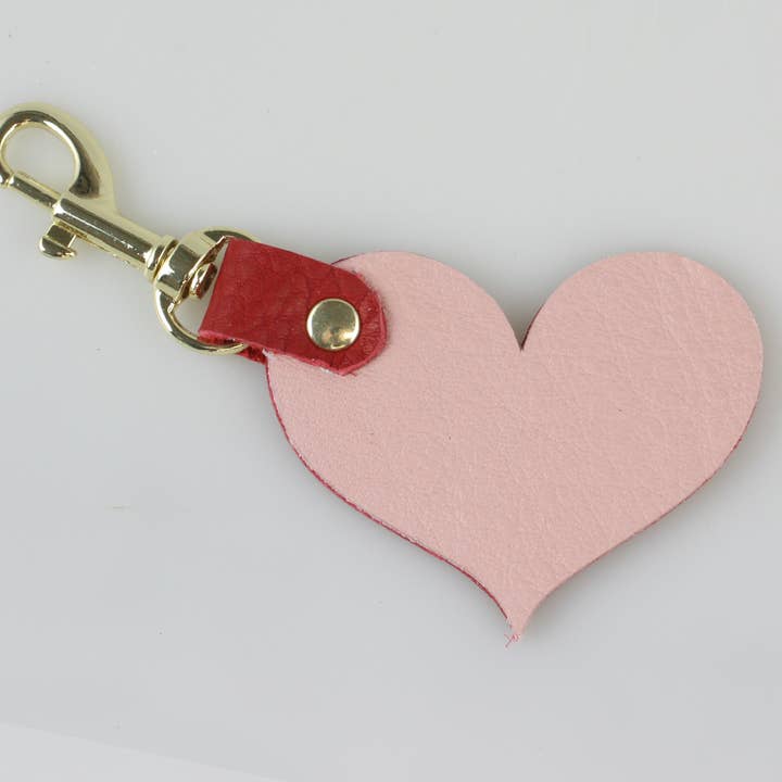 Zina Kao Exclusives - Wholesale Keychain – Women's - Two Tone Soft Leather Keychain: 2 shapes!