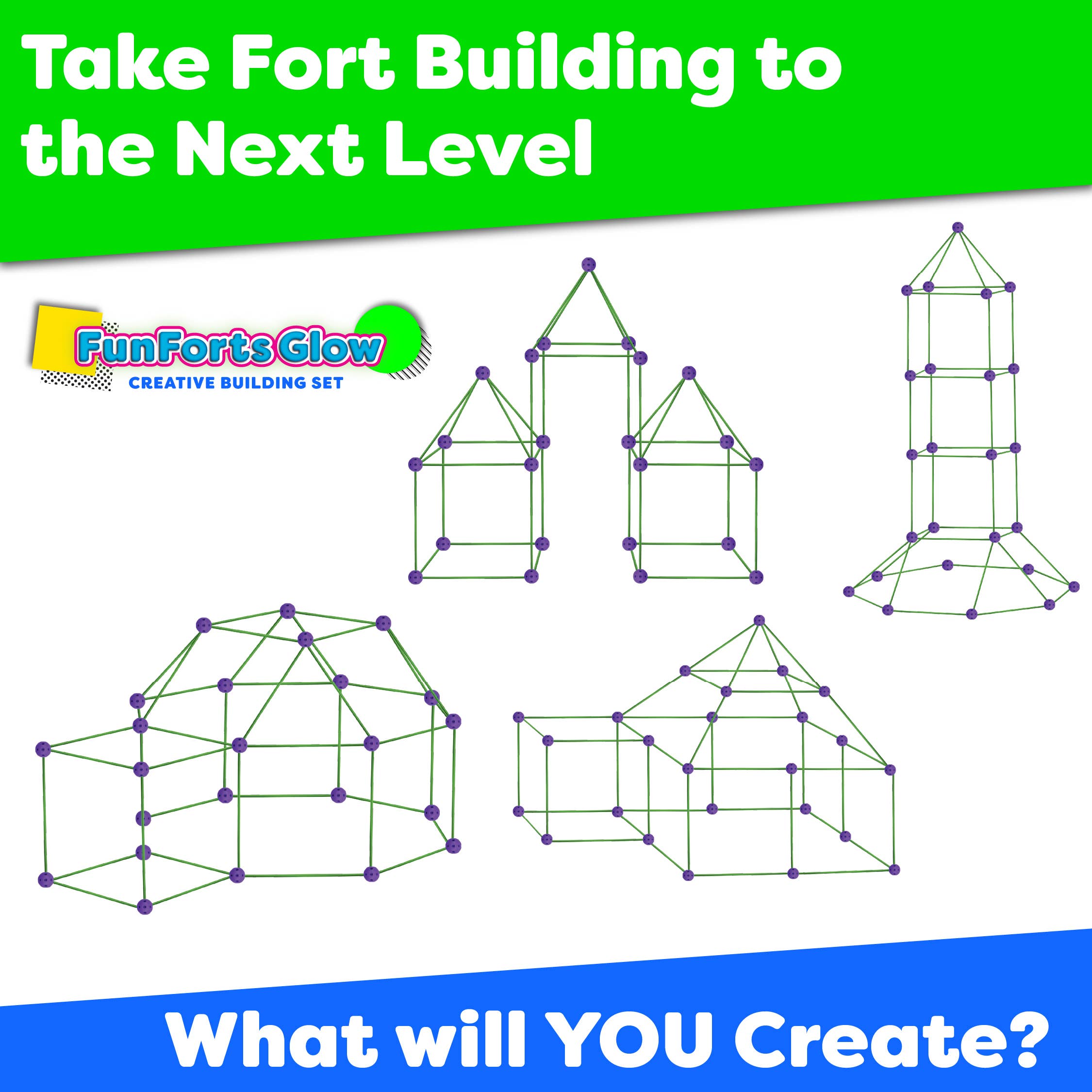 USA Toyz - Wholesale Building Set - Kids - Fun Forts 81pk STEM Fort Building Kit6