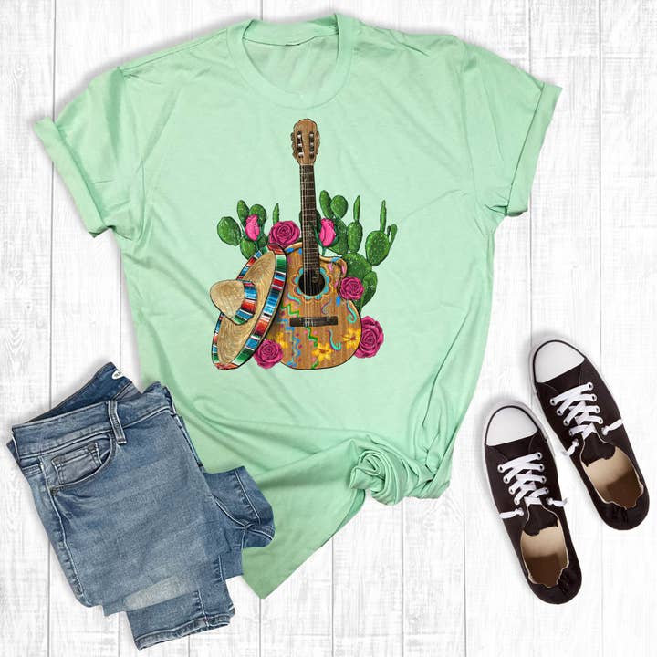 Sombrero Guitar Mint for wholesale by Rebel Rose