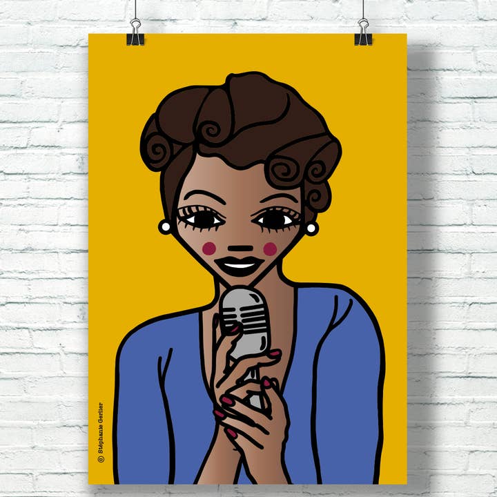 Ella Fitzgerald - Poster - Original Creation for wholesale by T FOR TIGER