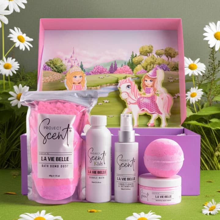 Princess Pop-Up Gift Box – Kids Pamper Set with Bath & Hair Treats for wholesale by Project Scent