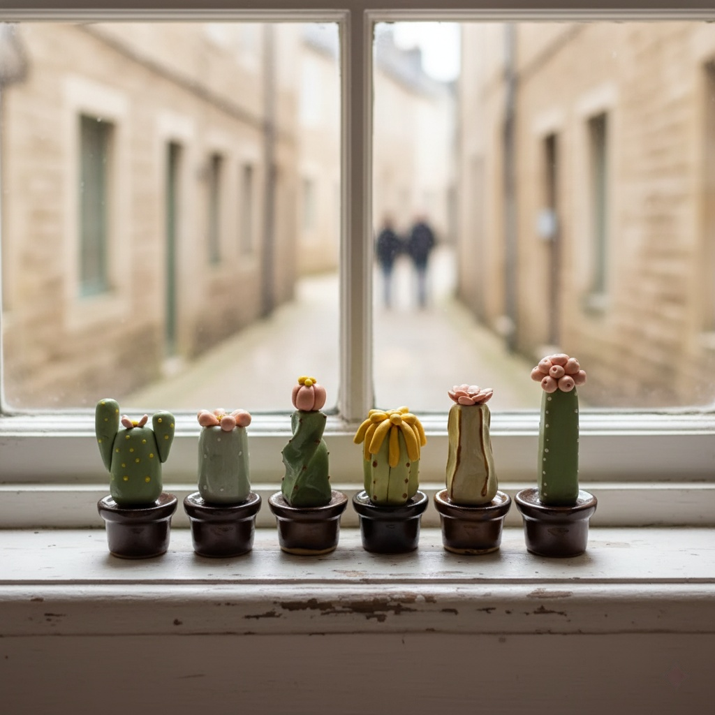 Otterware – wholesale Decorative figurine – Handmade Miniature Ceramic Cactus & Succulent Figurines6