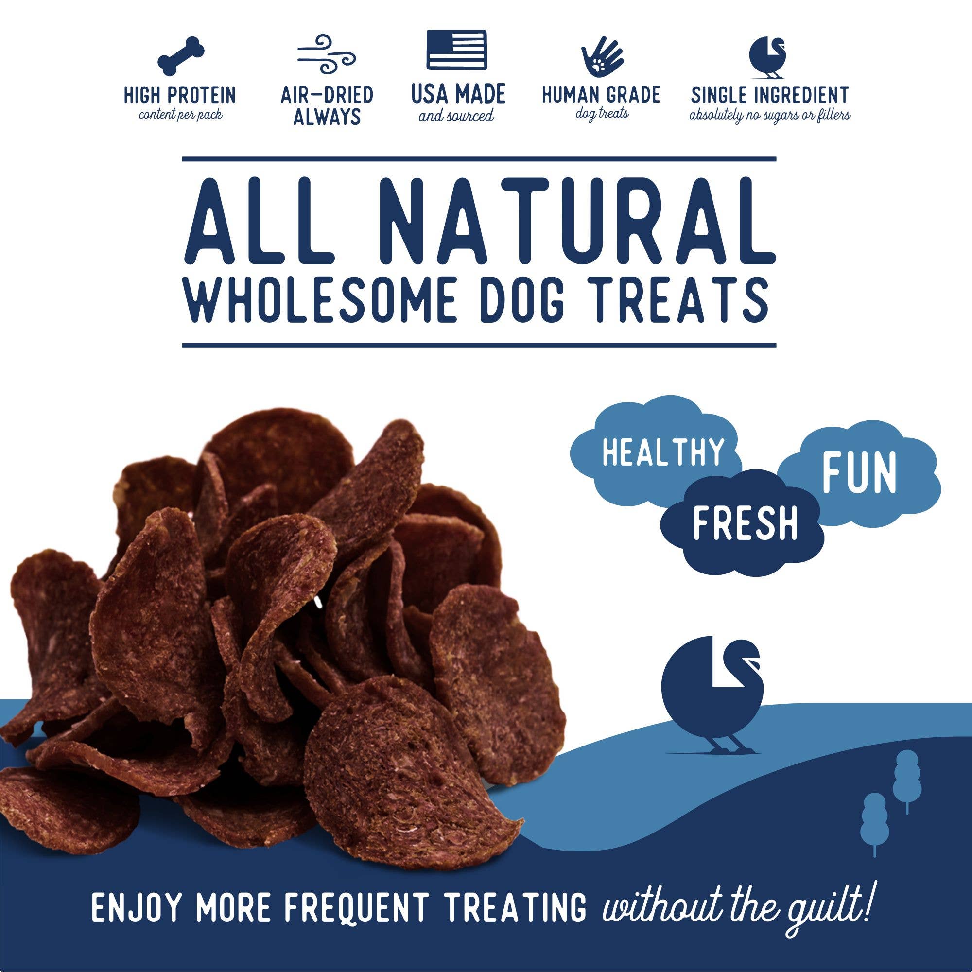 Beg & Barker Premium Dog Treats - Vente Friandises – chien - Friandises pour chiens à la dinde entière, 3,5 oz5