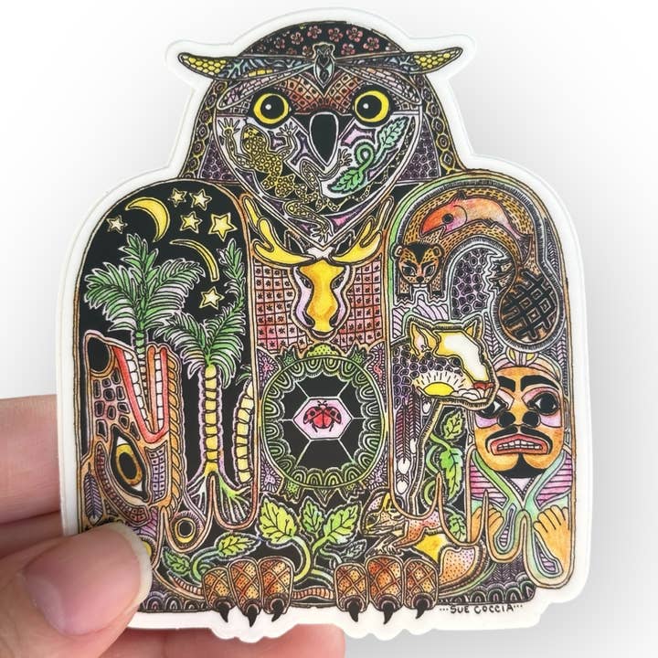 Uil sticker voor wholesale door EarthArt International