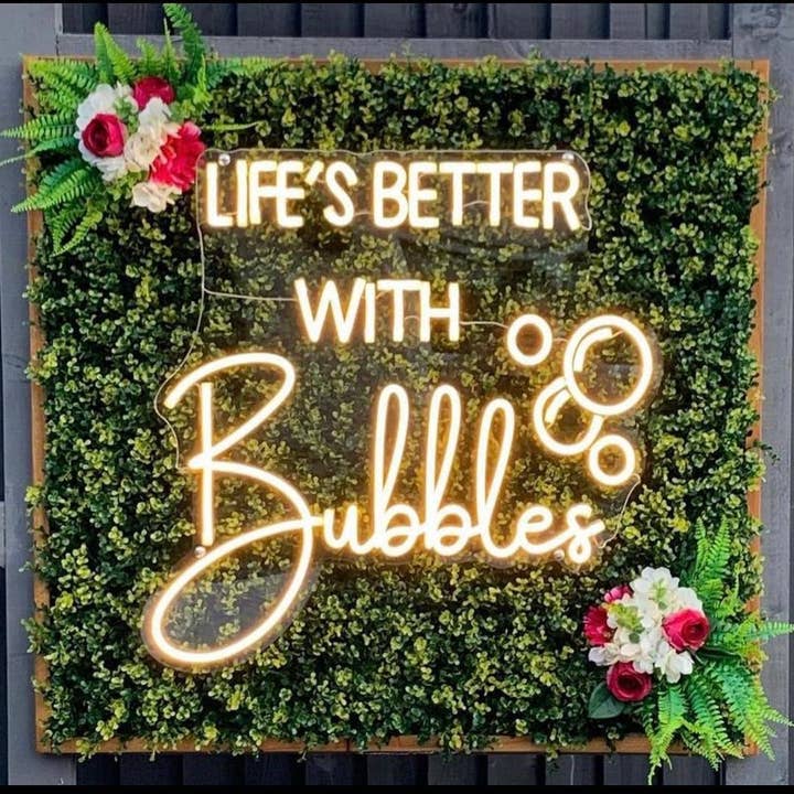 Life's Better with Bubbles Neon Signs, Neon Lights, LED Neon for wholesale by Aoos Custom