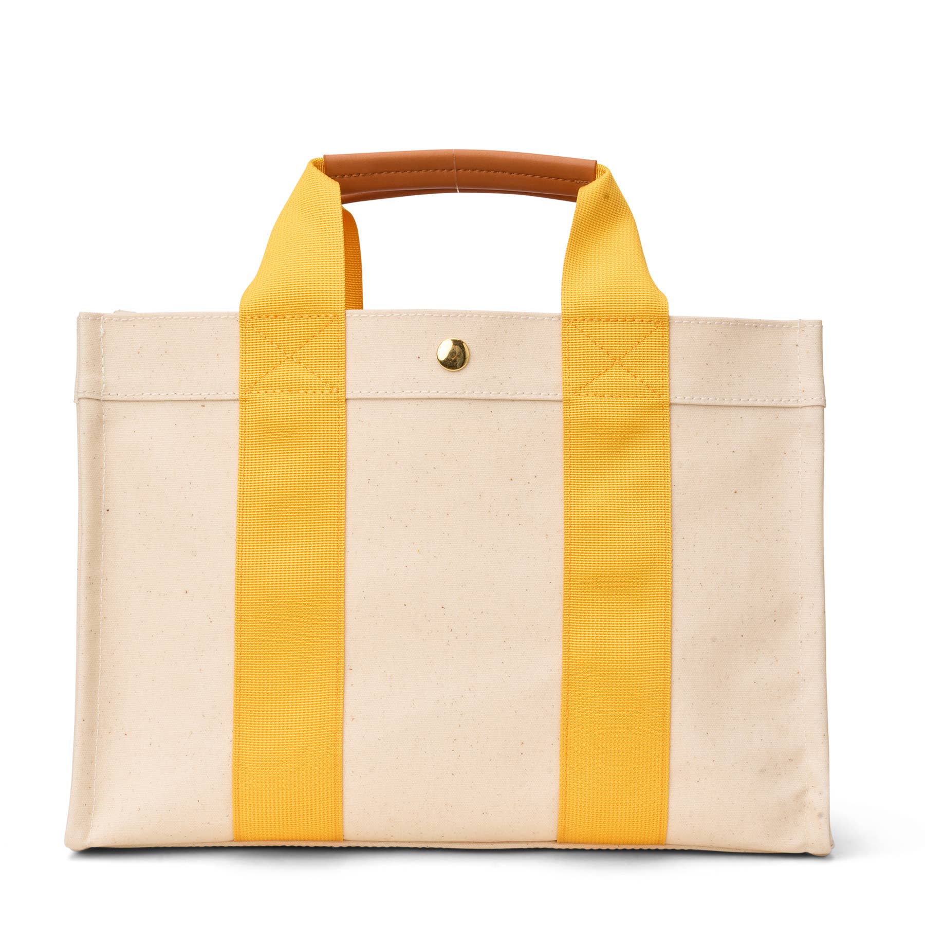 Boulevard - Wholesale Tote Bag - Women's - "Kylie" Yellow Nylon Tote with Leather Accents0