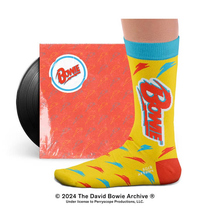 Sock Affairs - Wholesale Socks - Unisex - David Bowie Lightning Yellow Socks1