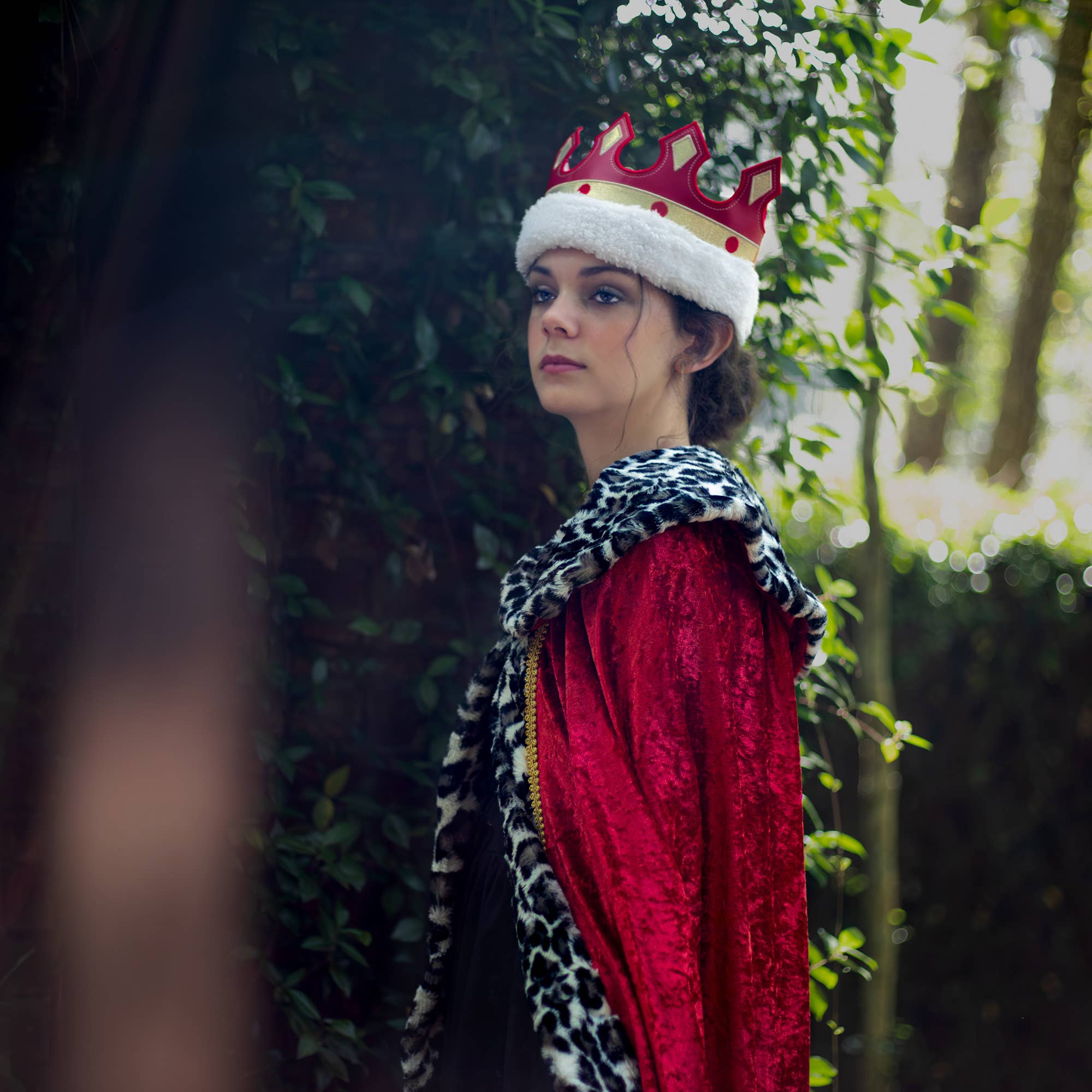 everfan – wholesale Dräkt - Vuxen – Vuxen Royal King Queen Cloak med plyschkant och metalllås5