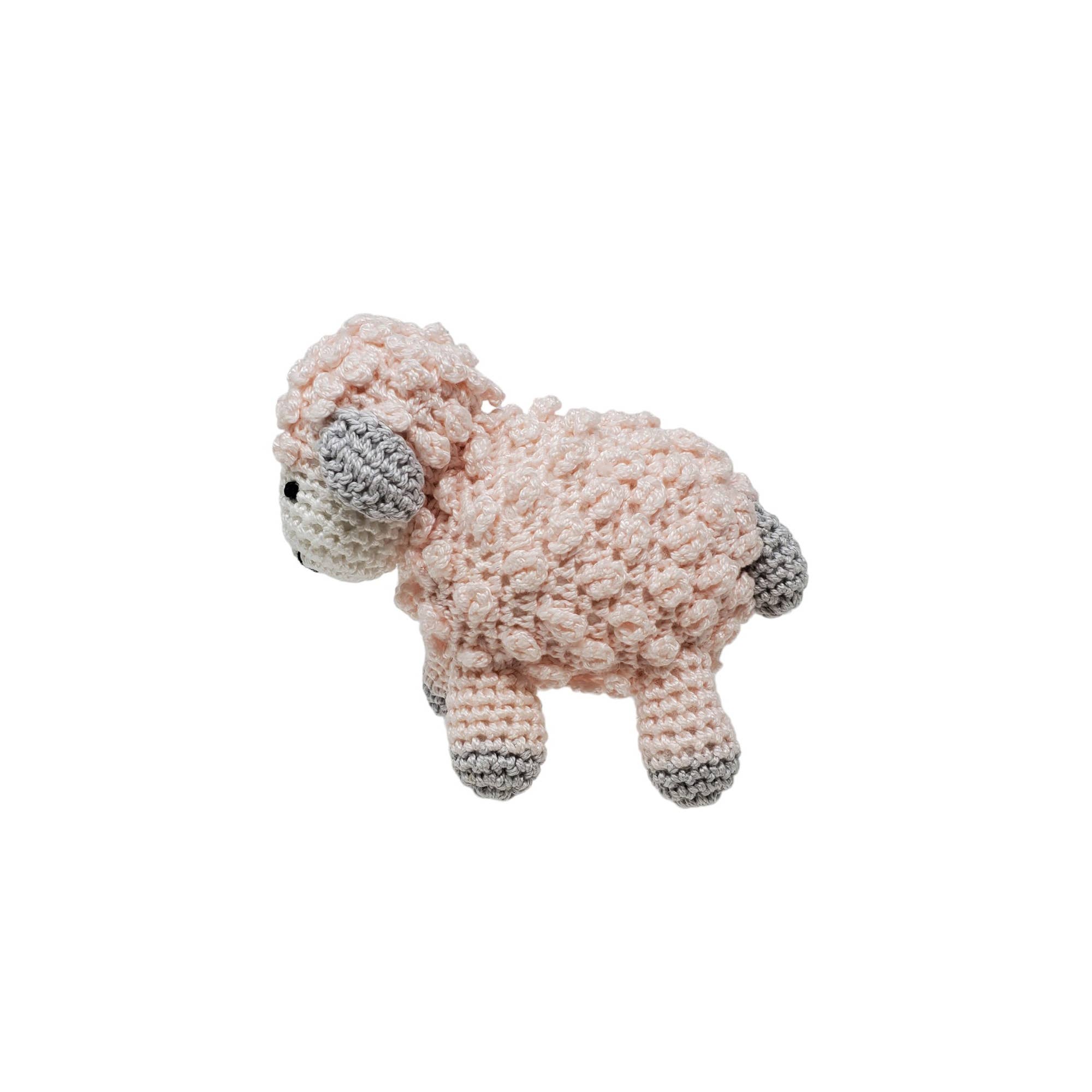 Melange Collection – wholesale Stuffed/plush toy – Kids & baby – Little Crochet Lamb - Pink1