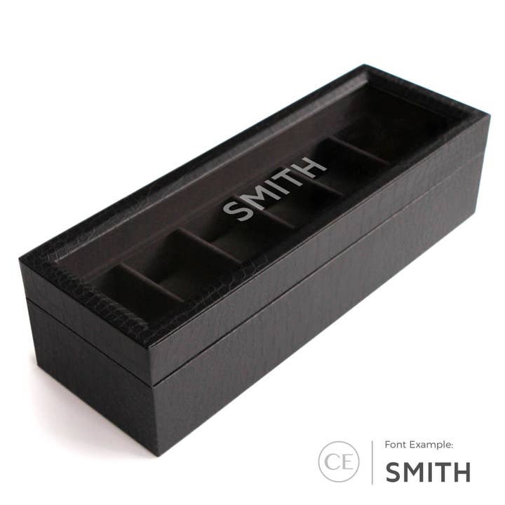 Alligator Faux Crocodile Watch Box - 6 Slot for wholesale on Faire7
