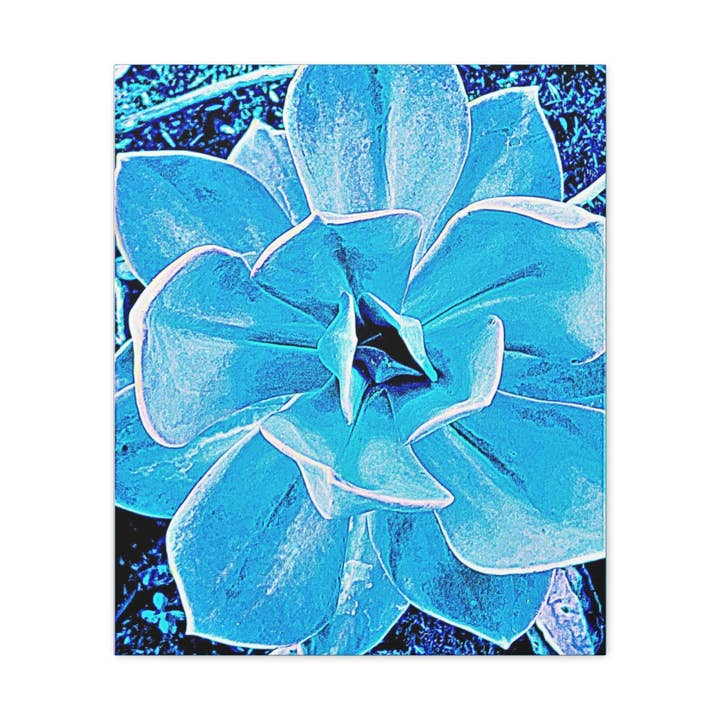 Impression sur toile Blue Cactus pour la vente par Enchanted Dog Designs