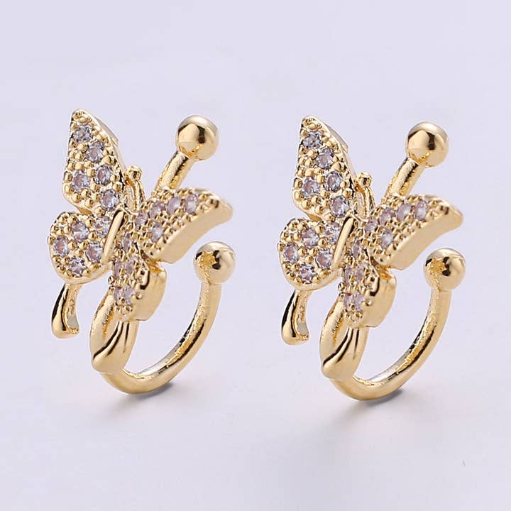 Aim Eternal - Wholesale Cuff/Wrap Earrings - 1x Butterfly Ear Cuff Ear Wraps AI1170