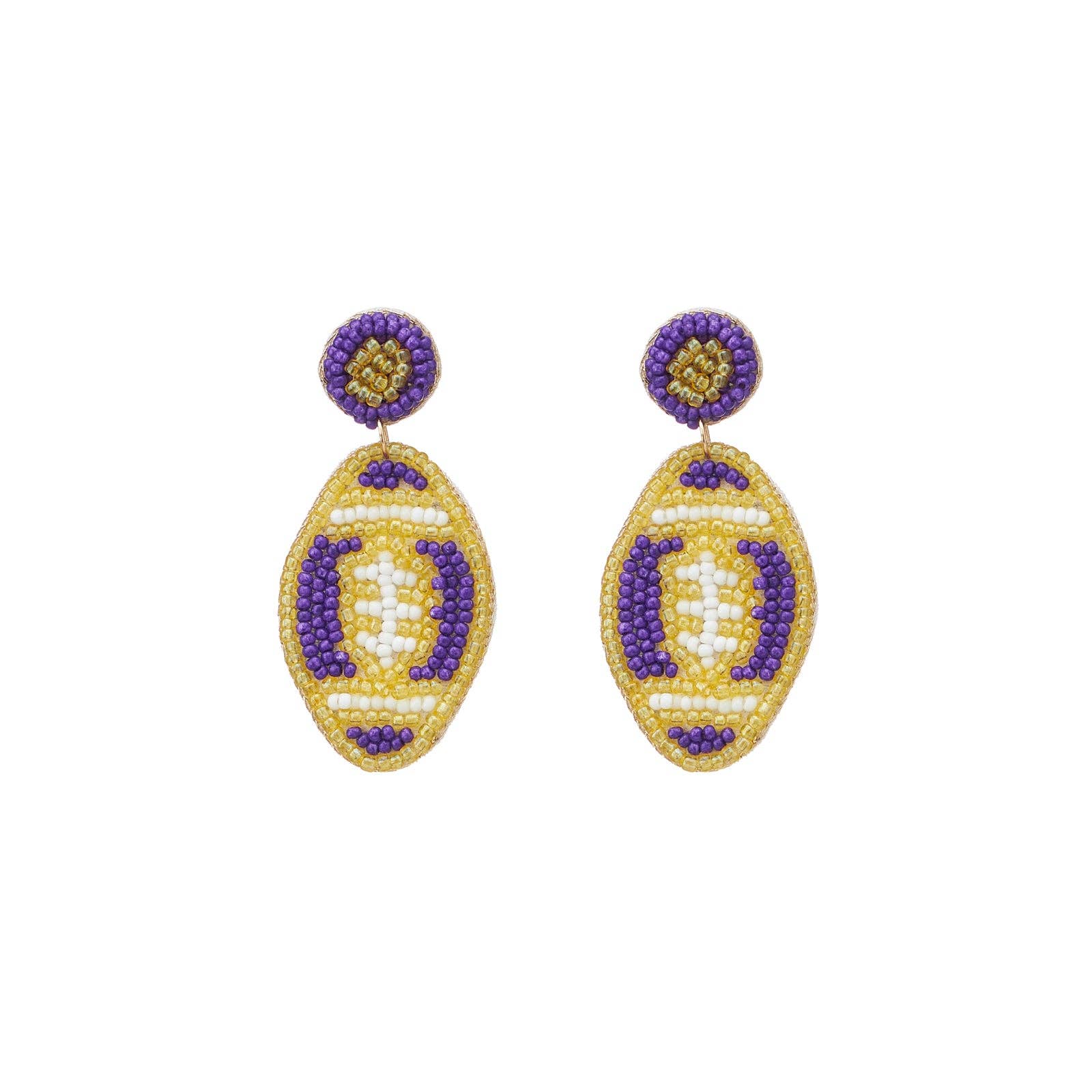 Frem - Wholesale Dangle Earrings - College Football Seed Bead Earrings10