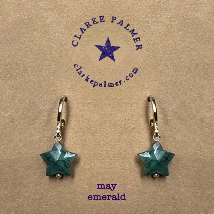 Star Gemstone drop earrings for wholesale by Clarke Palmer