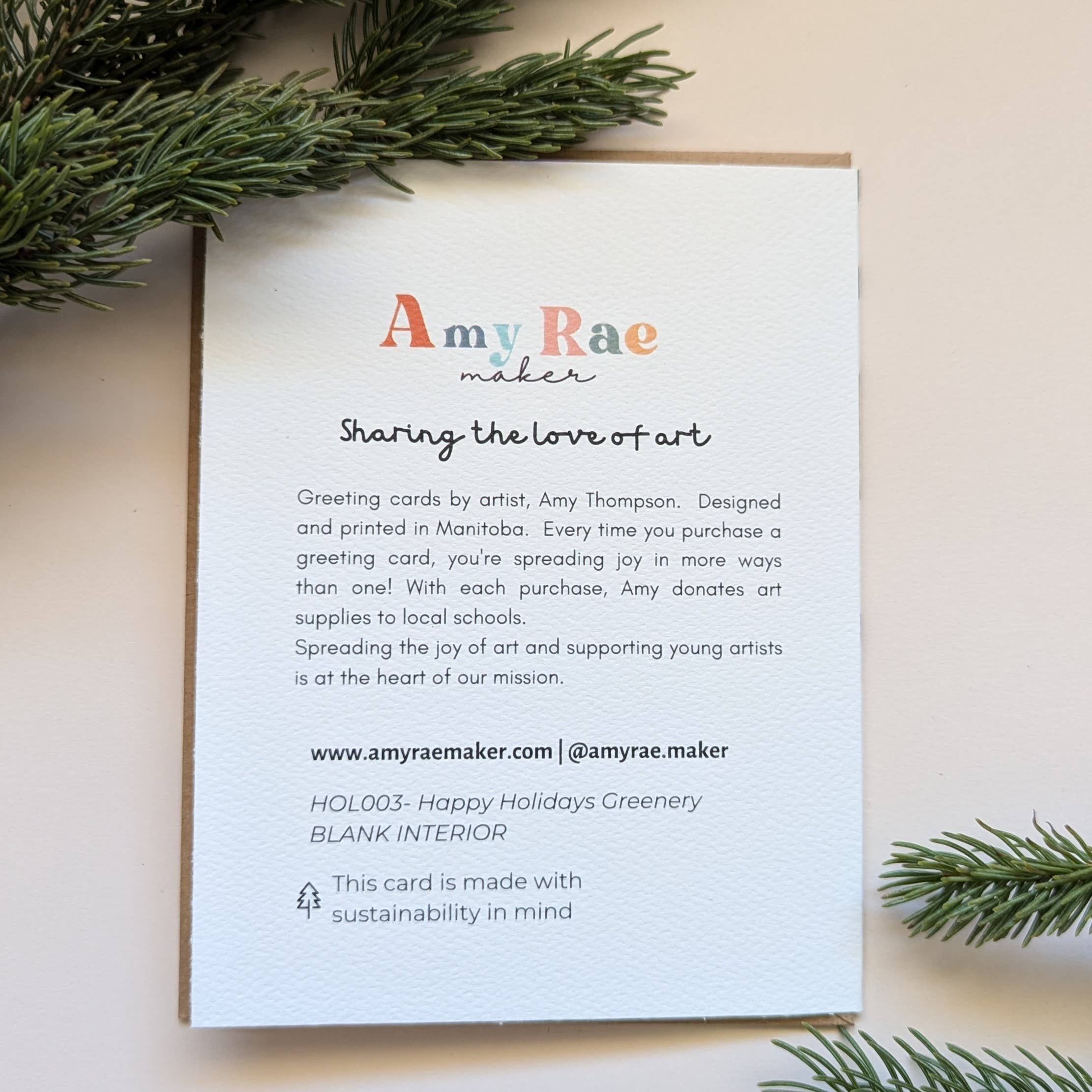 Amy Rae Maker – wholesale Christmas card – Holiday Christmas Tree3