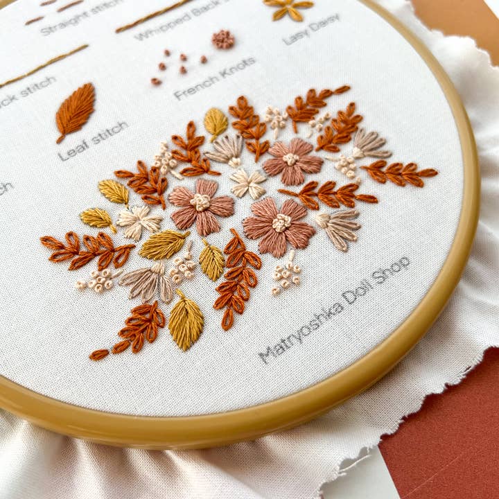 Matryoshka Doll Shop - Wholesale Embroidery/cross-stitch supplies - Beginner Embroidery Kit - Stitch Sampler for beginners2