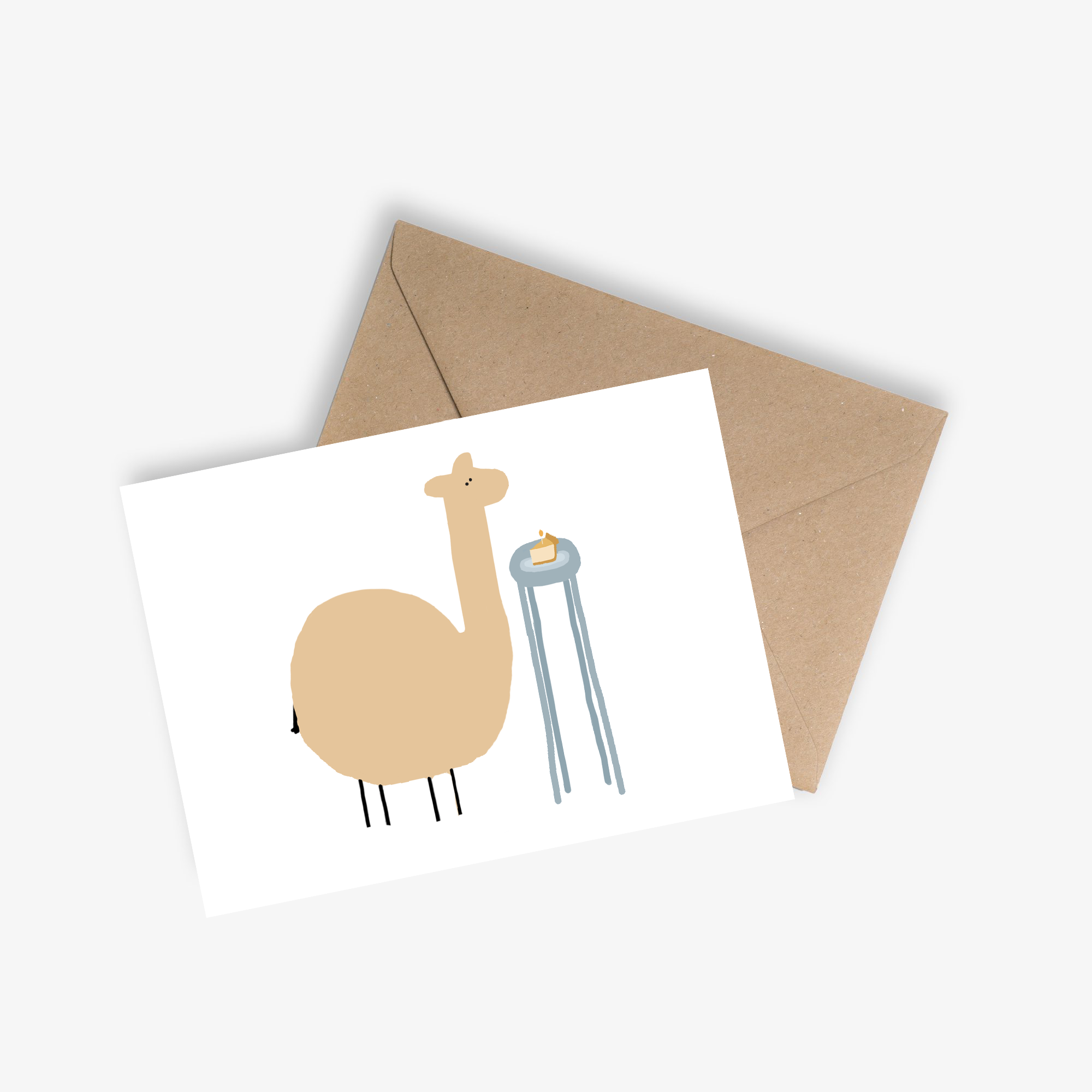 LE PAPIER GRAPHIQUE - Wholesale Verjaardagskaartje - L'Anniversaire du Dinosaure/Dromadaire-Simple verjaardagskaart 1