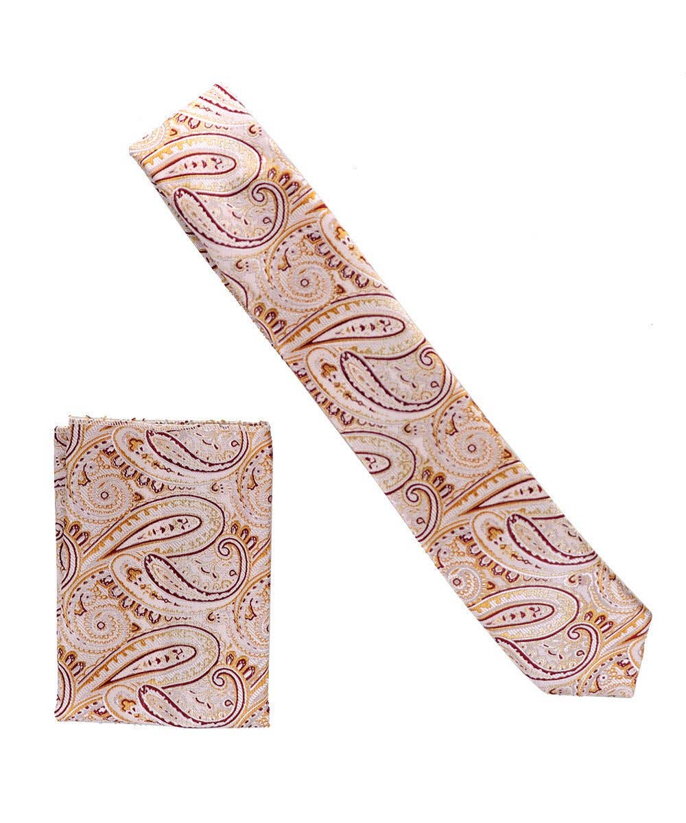 Dubal Brothers - Wholesale Necktie - Men's - Skinny Design Necktie & Pocket Square by Vittorio Farina34