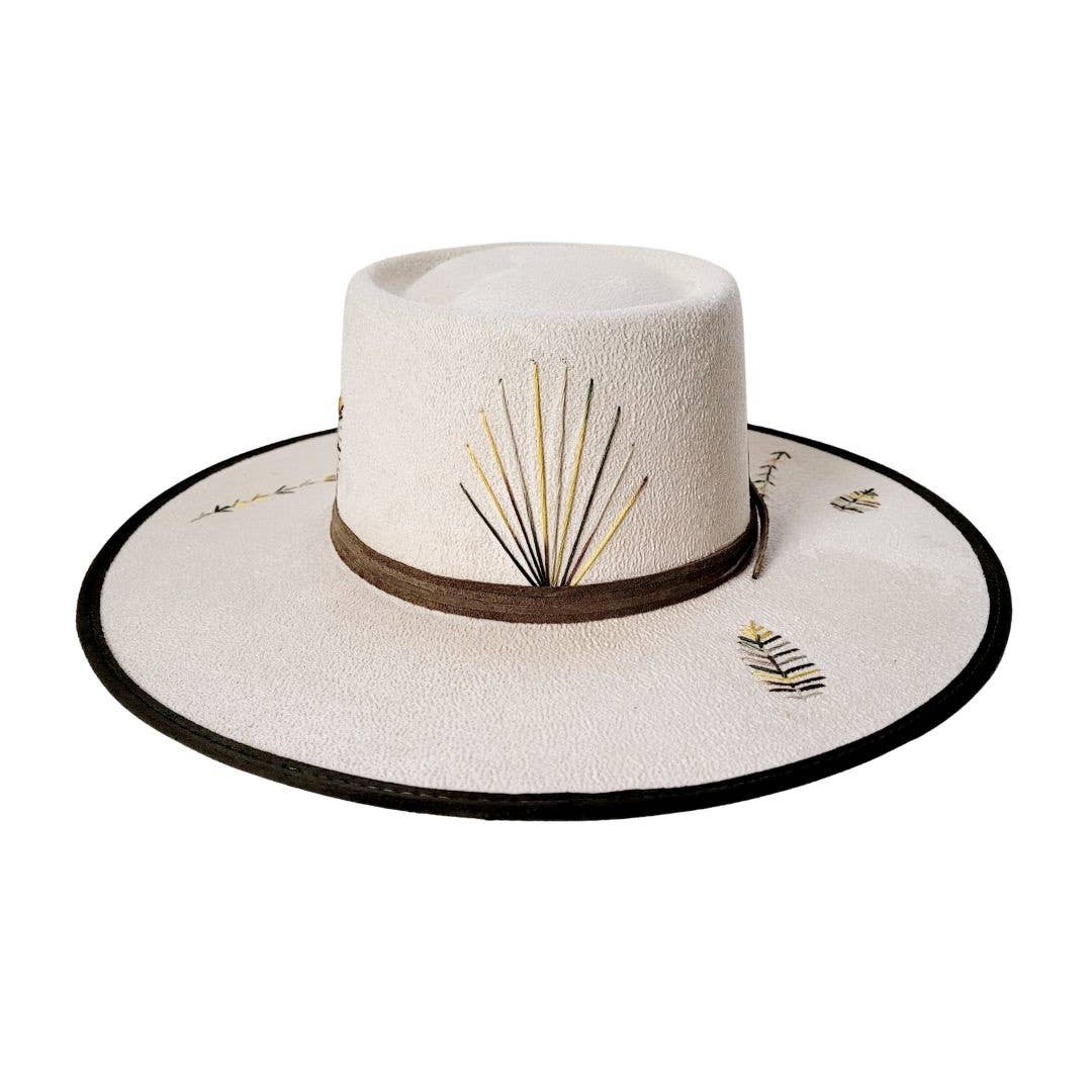 Bege e verde Chapéu feminino REESE Crown Crown Verde e Bege para venda a revendedores na Faire9