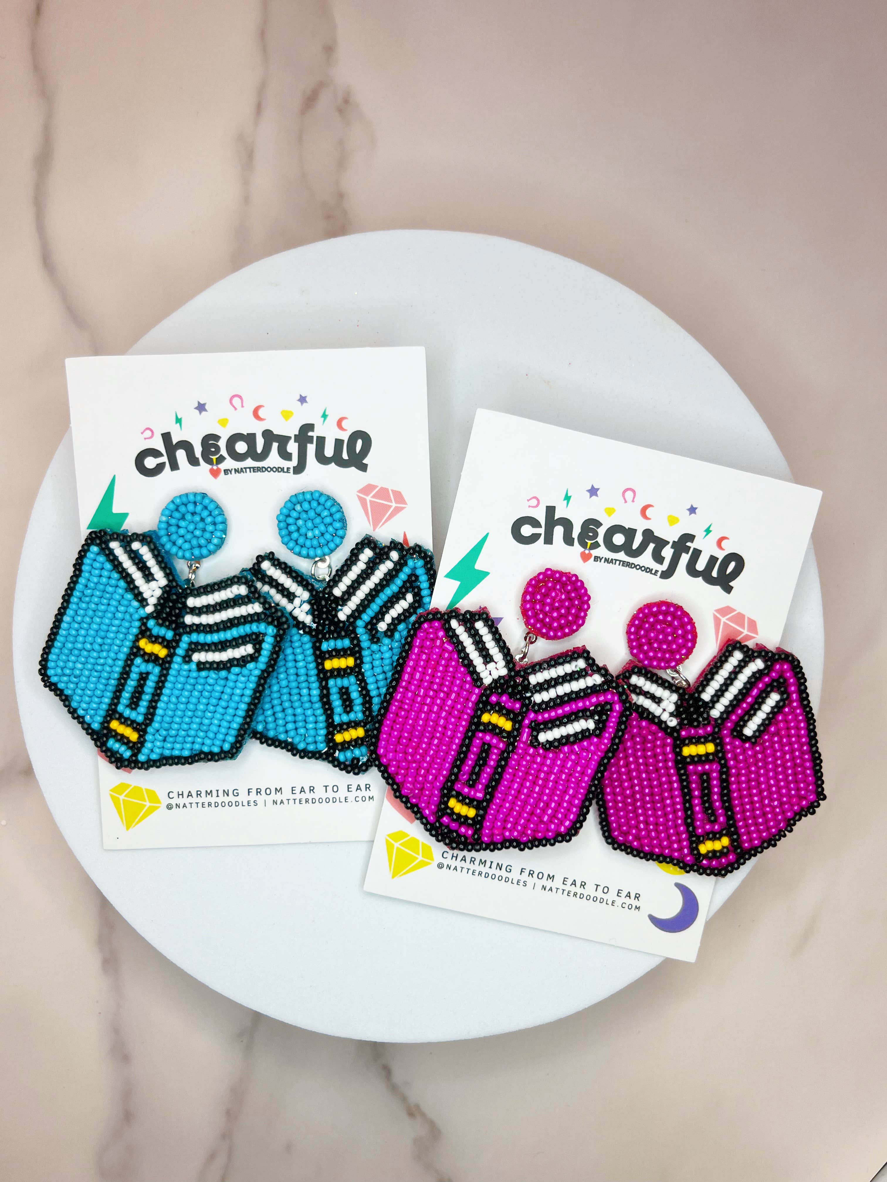 NatterDoodle - Wholesale Dangle Earrings - Booked & Beadsy Reading Earrings Beaded Book Dangle Jewelry3