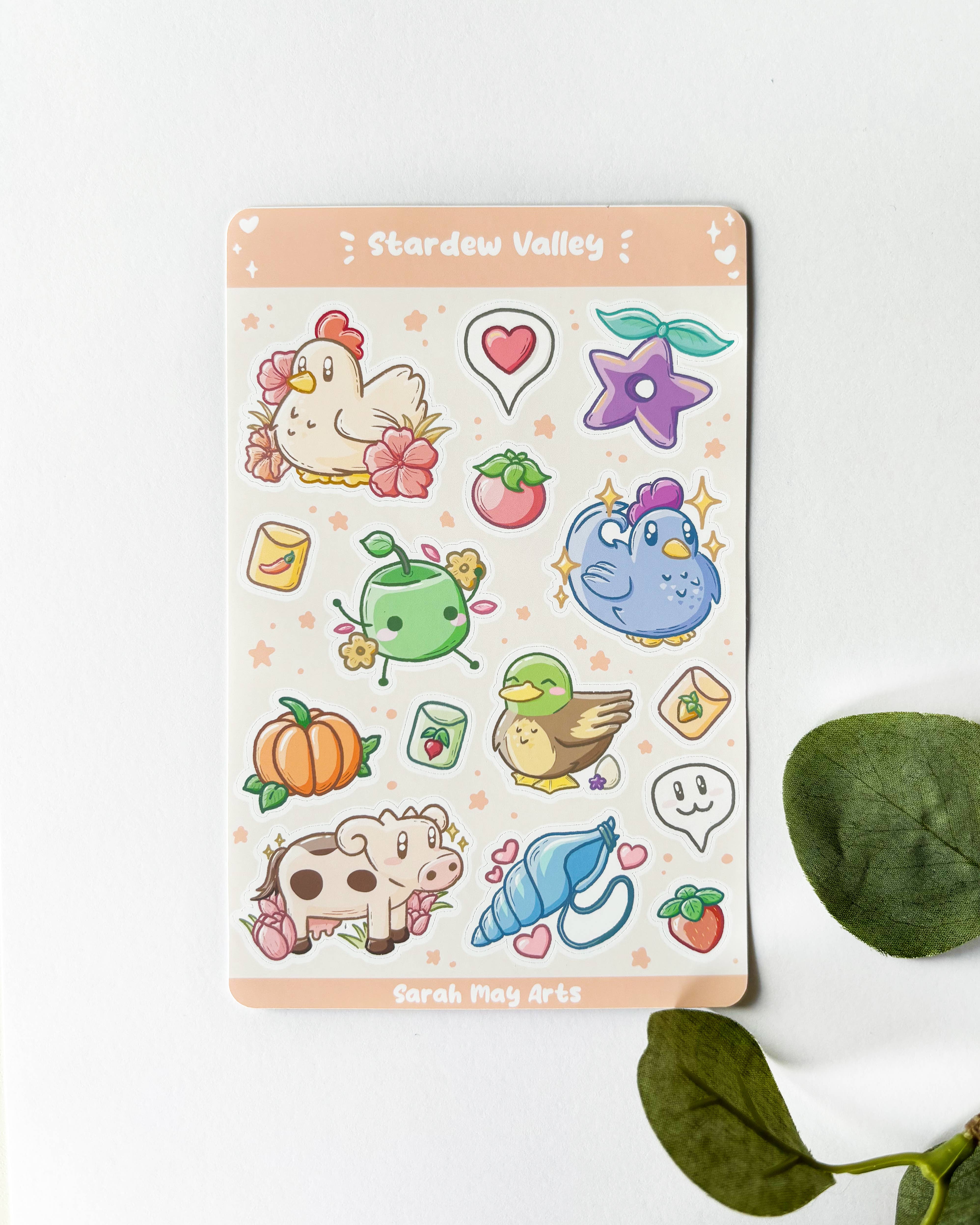 Sarah May Arts - Wholesale Sticker - Stardew Valley Sticker Sheet - 15pcs Matte Vinyl Kiss Cut3