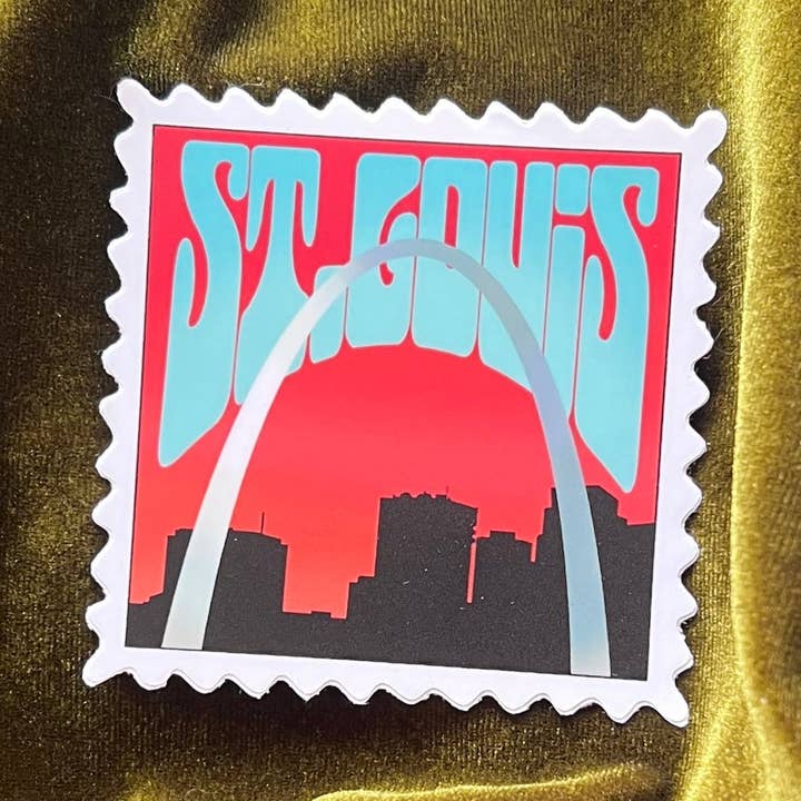 St. Louis Arch Sticker for wholesale by Green Bean Graphics
