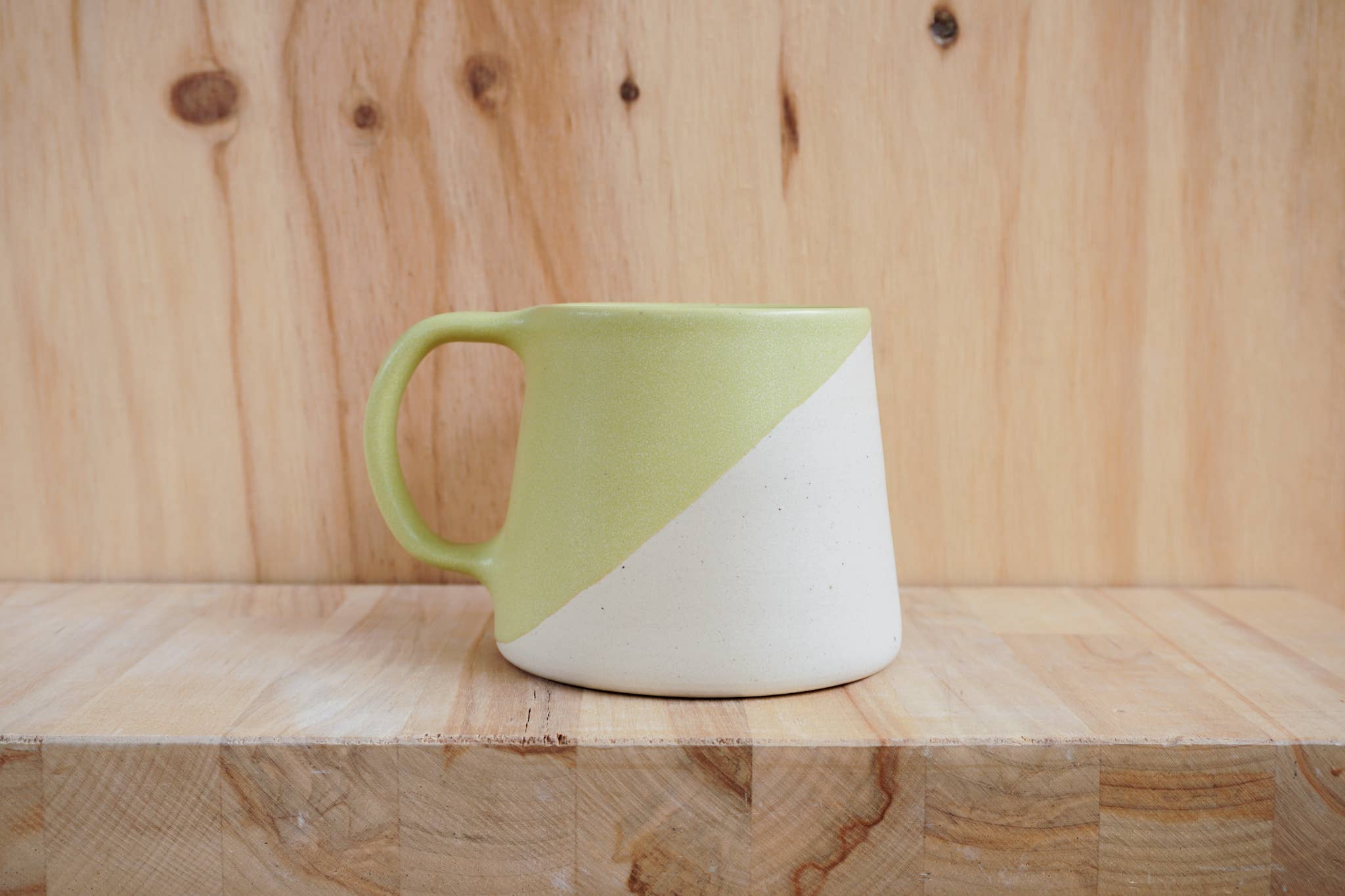 Shelby Page Ceramics - Wholesale Coffee Mug - Classic Taper Mug - Angle Dip13