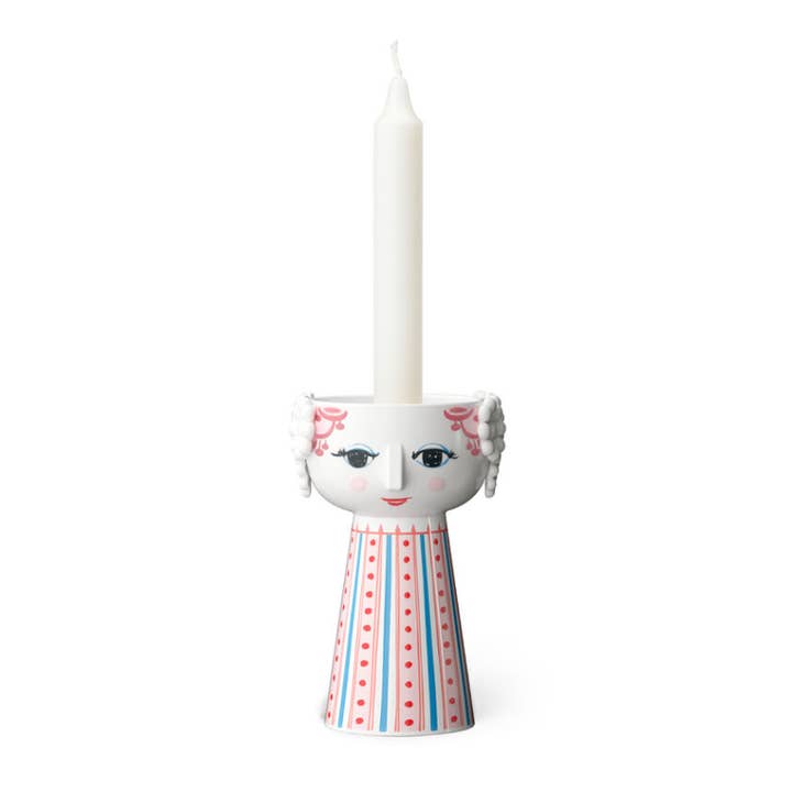 Danish Design Collective - Wholesale Candle Holder - Bjørn Wiinblad - Eva - 5.5" Ceramic 3D Candle Holder2