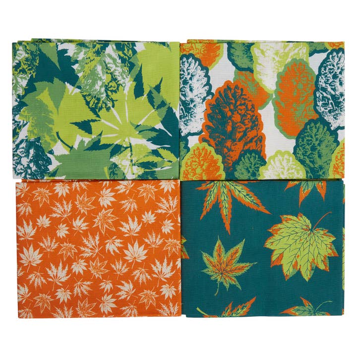 West Design Products - Wholesale Fabric - RHS Fat Quarter Fabric Bundle, Leaves, 45 x 56cm, Pack Of 4