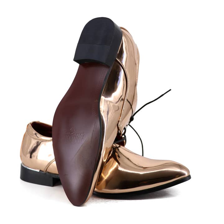 Western Fashion - Wholesale Dance Shoes - Men's - Bronze men's dressy shoelace shoes