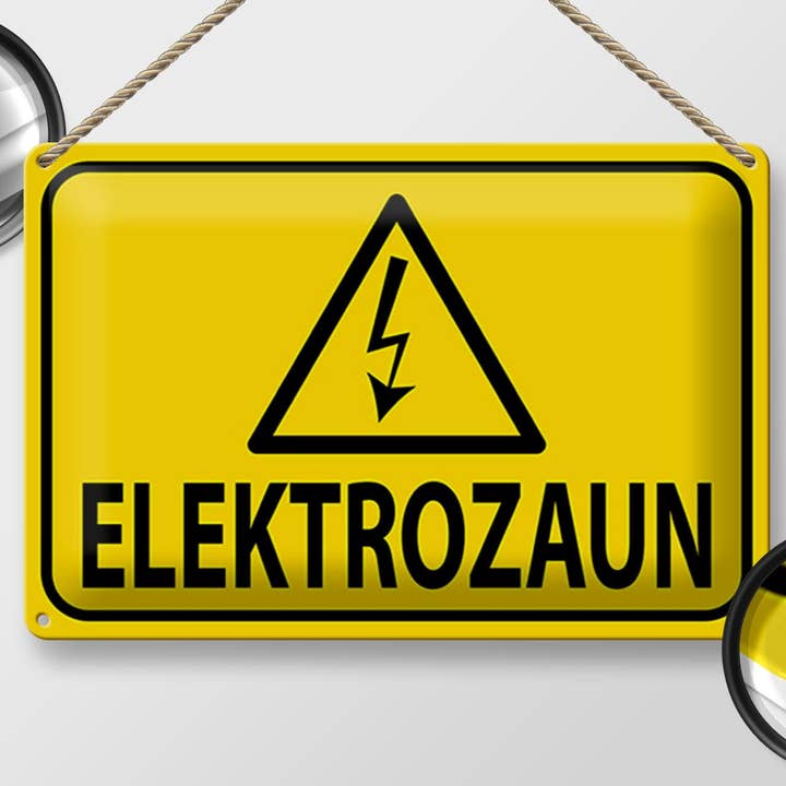 Femer - Wholesale Sign - Tin sign note 30x20cm electric fence warning sign caution decorative sign tin sign1