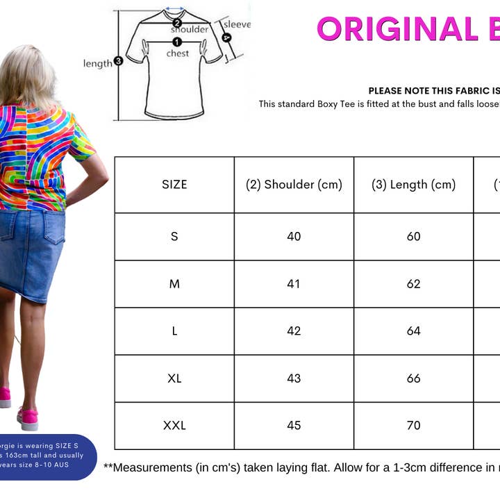 Lordy Dordie - Wholesale T-shirt – women's - Original Boxy Tee - Rainbows9