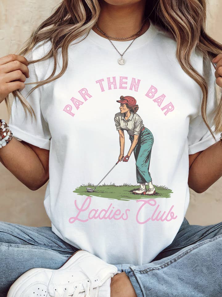 Par.tees by Party On! - Wholesale T-Shirt (Graphic) - Women's - Golf Par Before the Bar Country Club Pro Resort Graphic Tee0