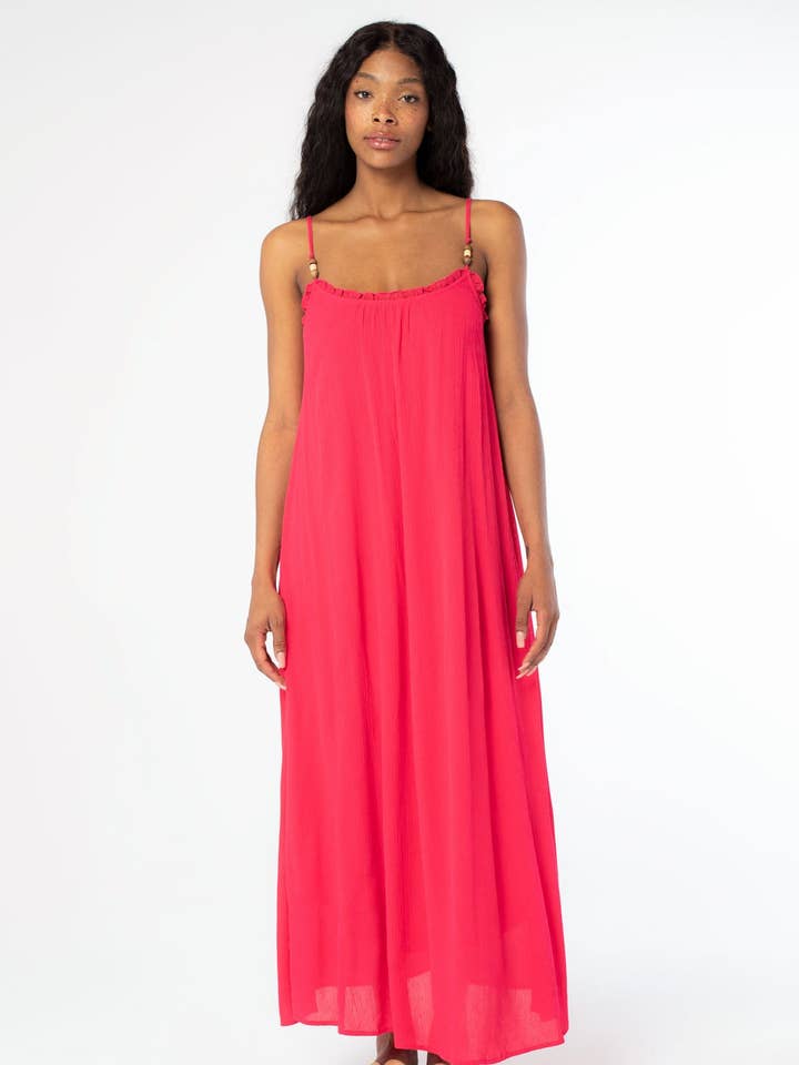 Lovestitch - Wholesale Dress - Women's - Bohemian High Slit Spaghetti Strap Maxi Dress