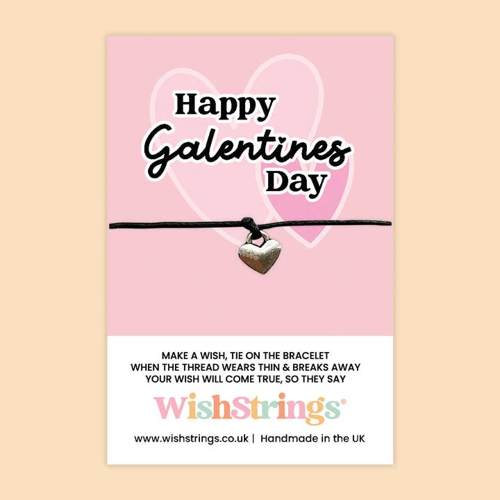Fröhlichen Galentinstag - Wunscharmband von WishStrings - WS065♥ für den Großhandel von WishStrings
