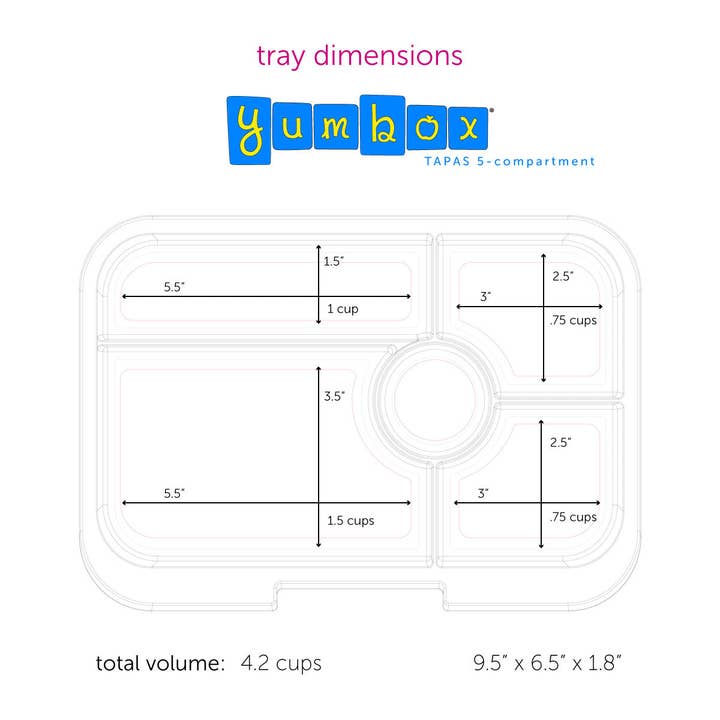 Yumbox - Wholesale Lunch Bag/Box - Kids - Leakproof Yumbox Tapas Bento Lunch Box - Capri Pink