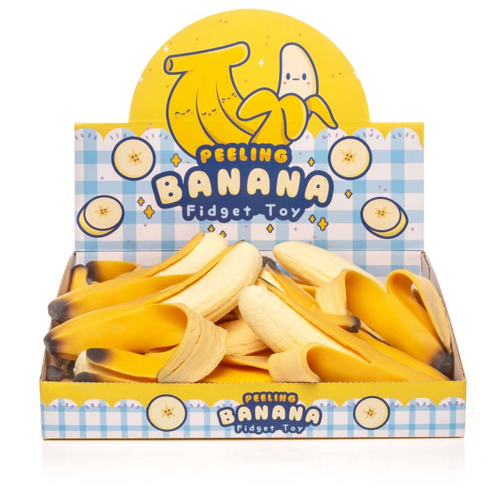 Kawaii Slime Company - Wholesale Squishy Toy - Kids & Baby - Peeling Banana Squishy Stress Toy (12pcs/case)