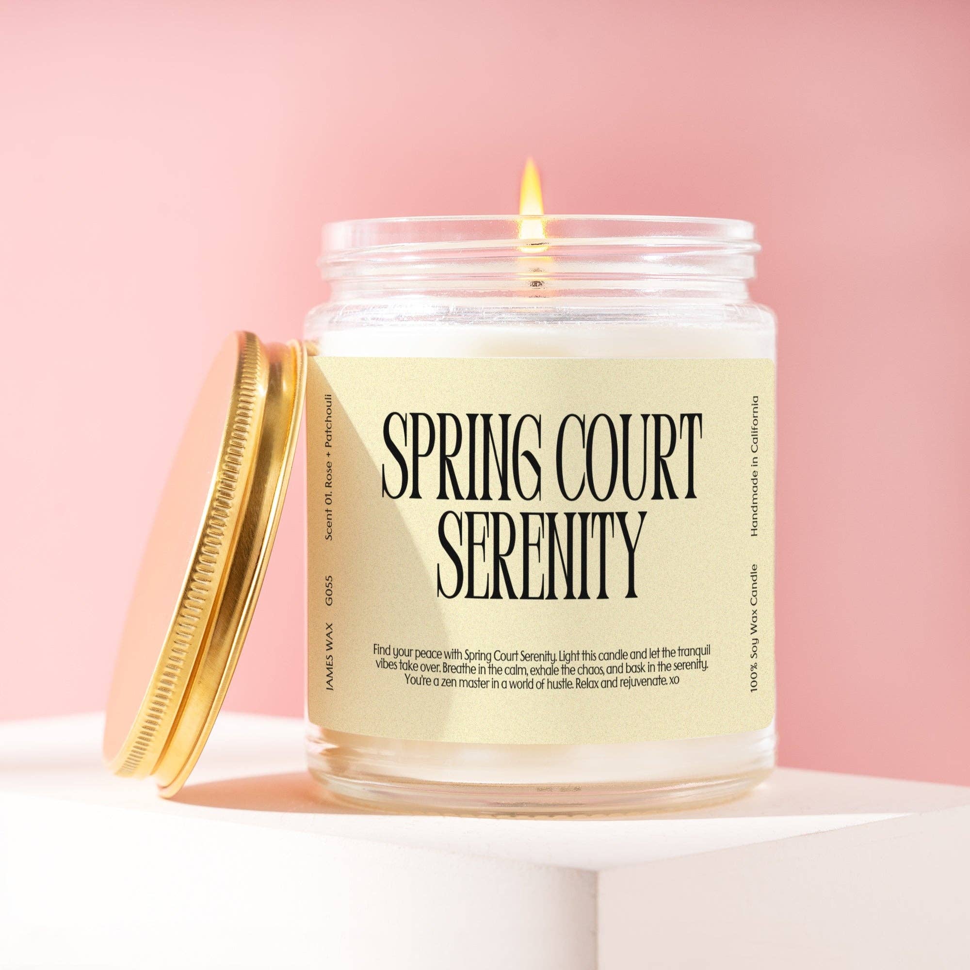 James Wax - Wholesale Jar/Filled Candle - Acotar Candle Relaxation Spring Court Serenity Candle G055