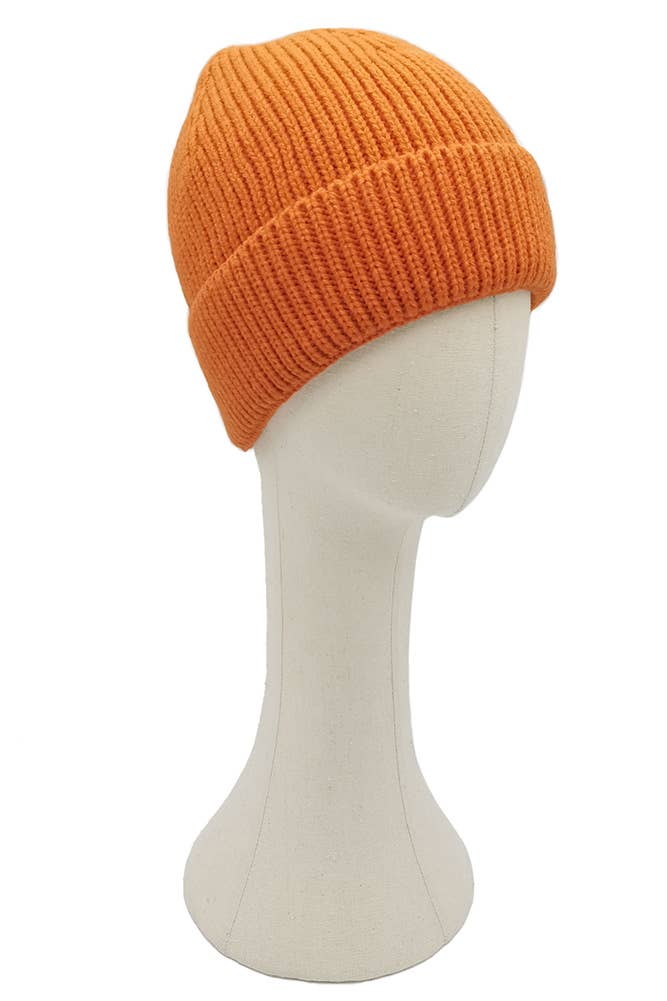 Hana - Wholesale Beanie - Women's - Solid Color Ribbed Knit Cuff Beanie2