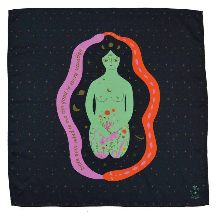 Eva Boch - Wholesale Scarf - Women's - Tela de Lectura de Tarot del Altar de la Diosa Cósmica
