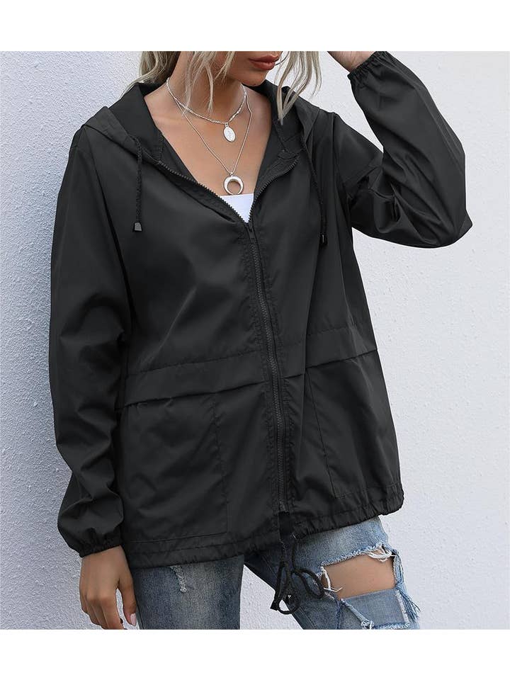 Rosa Clothing - Wholesale Jacket - Women's - Zip waterproof raincoat lightweight hoodie jacket15