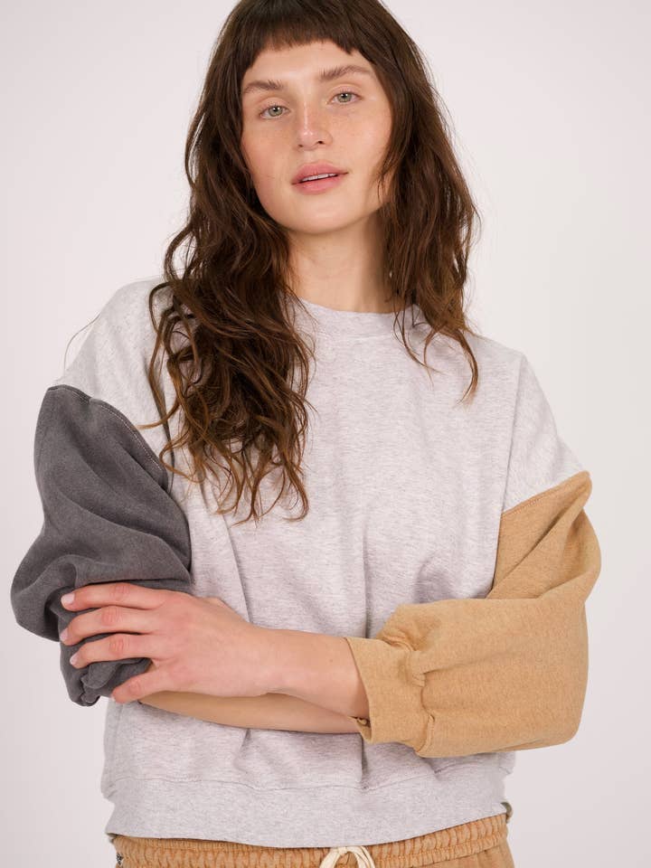 Melange Studio Puff Shorty Sweatshirt for wholesale by Ragabond Studio