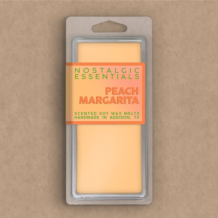 Peach Margarita Scented Soy Wax Melt Snap Bars for wholesale by Nostalgic Essentials