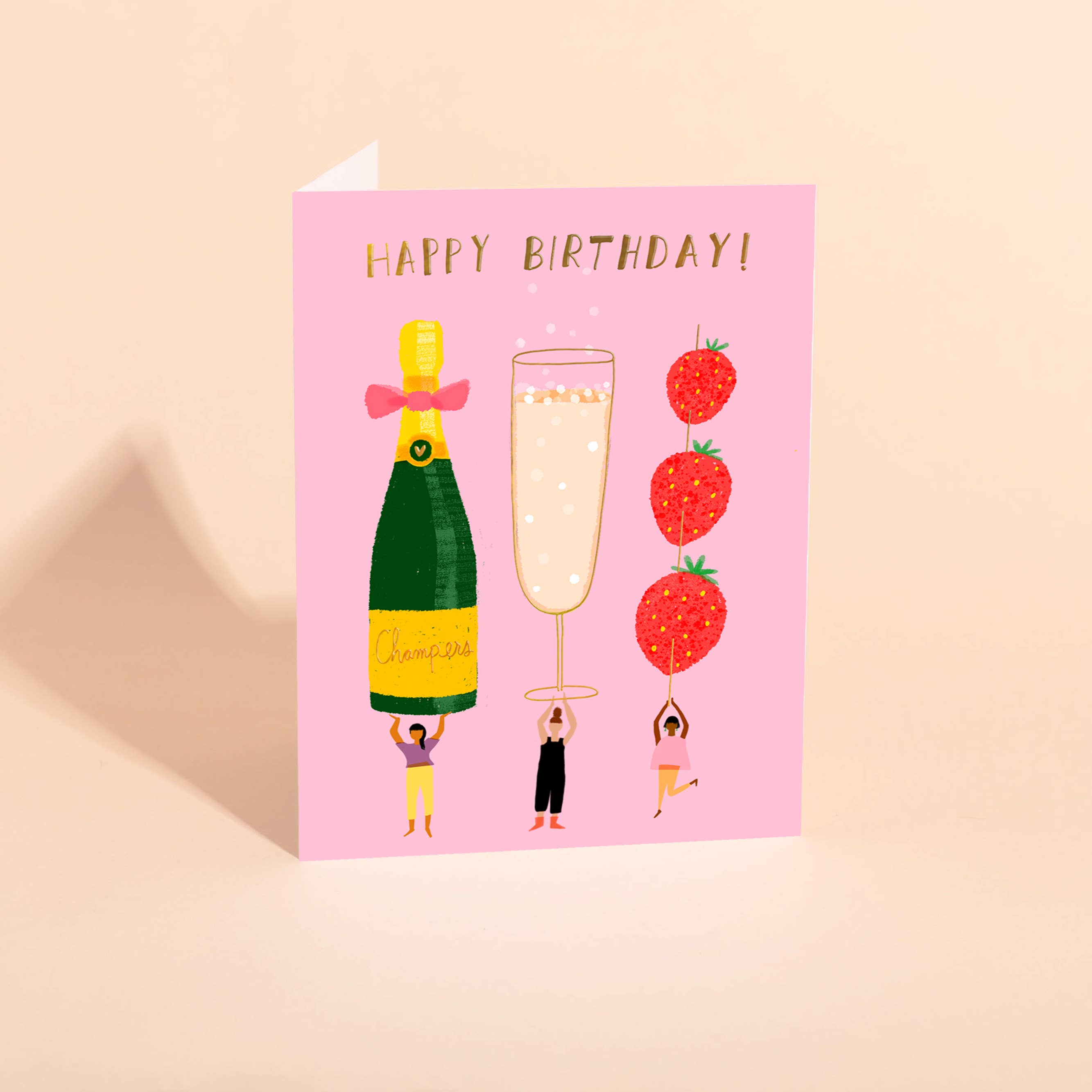 Carolyn Suzuki - Wholesale Birthday Card - CHAMPAGNE WISHES - Birthday Card