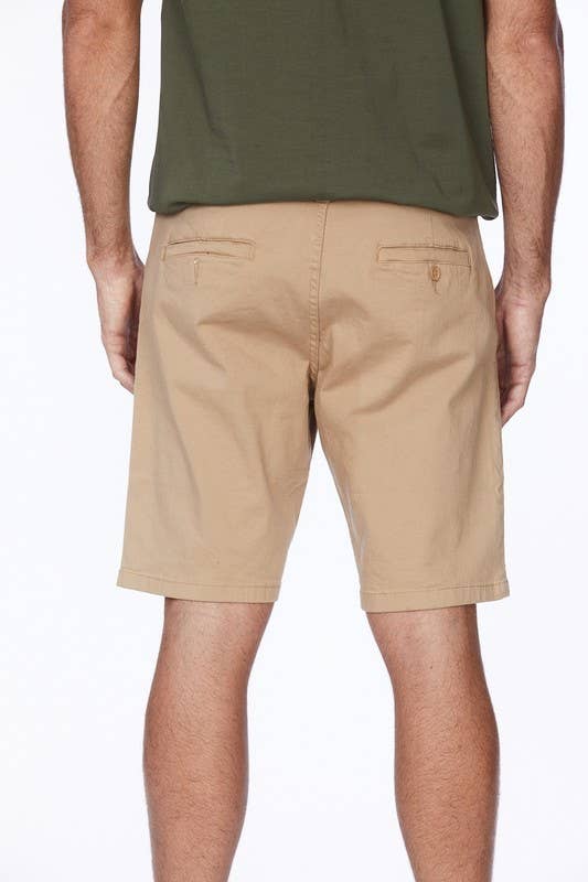 khaki MEN'S TWILL CHINO STRETCH SHORTS  for wholesale on Faire1