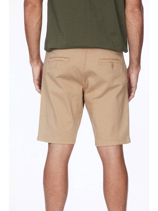 khaki MEN'S TWILL CHINO STRETCH SHORTS for wholesale on Faire1