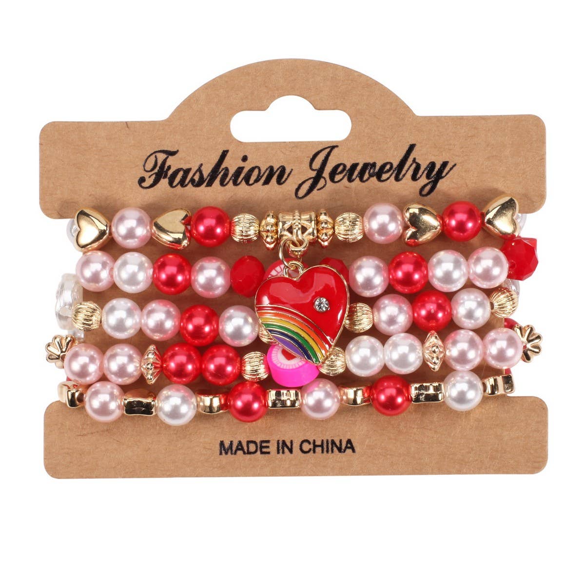 NINEXIS - Wholesale Jewelry Set - CWAJE05693_VALENTINE HEART CRYSTAL BEADED ELASTIC BRACELET5