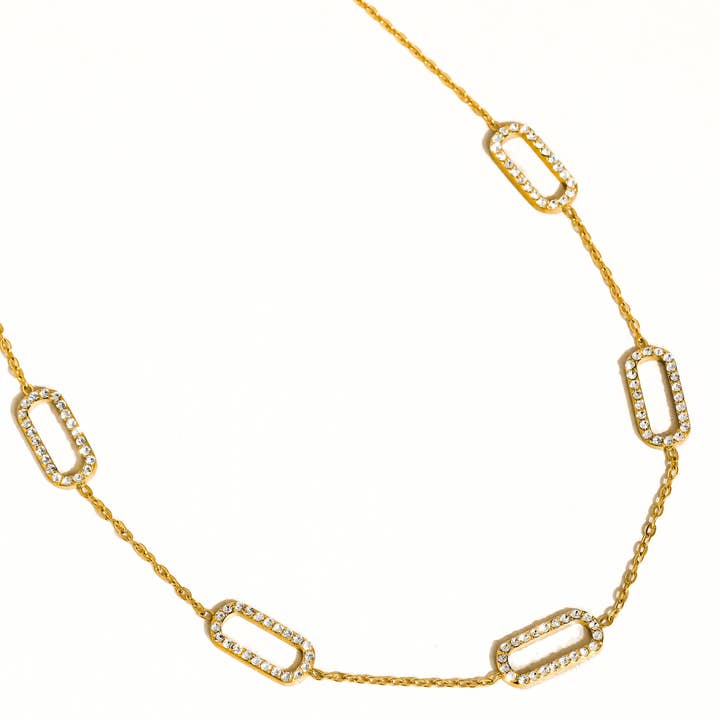 Burnisse 18K Gold Non-Tarnish Dainty Chain Necklace for wholesale on Faire5